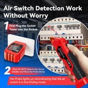 NOYAFA NF-827 Circuit Breaker Finder & Locator with GFCI Outlet Tester, Circuit Breaker Tester Tool, NCV Voltage Detector (90-120V AC)