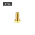 thumbnail image 3 of Unique Bargains Brass Hex Bolts, 3/8-16x3/4' 2 Pack Fully Thread Grade 4.8 Machine Screws, 3 of 4
