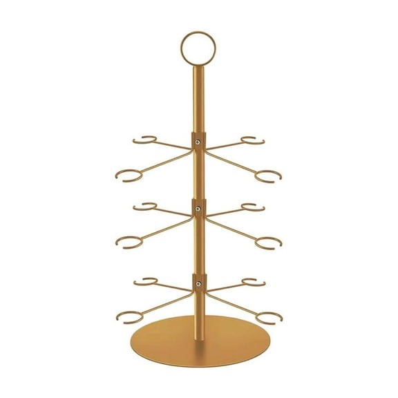 Tree Stand for Drinks Champagne Tower Glasses Holder, 3 Tier 12 Holders, Bar Home Drinks Tree Display Suitable for Gin, Cocktails, Champagne,
