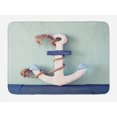 thumbnail image 1 of Anchor Bath Mat, Wooden White Rusty Marine Boating Anchor and Rope Motif Design, Plush Bathroom Decor Mat with Non Slip Backing, 29.5" X 17.5", Blue Pale Blue, by Ambesonne, 1 of 2