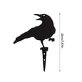 thumbnail image 3 of VMWMSSR Metal Crow Garden Stake,Black Crow Yard Art Decor,Halloween Bird Statue Ornament For Lawn Patio Garden Indoor Outdoor Party Decoration(Black2-7.87"), 3 of 4
