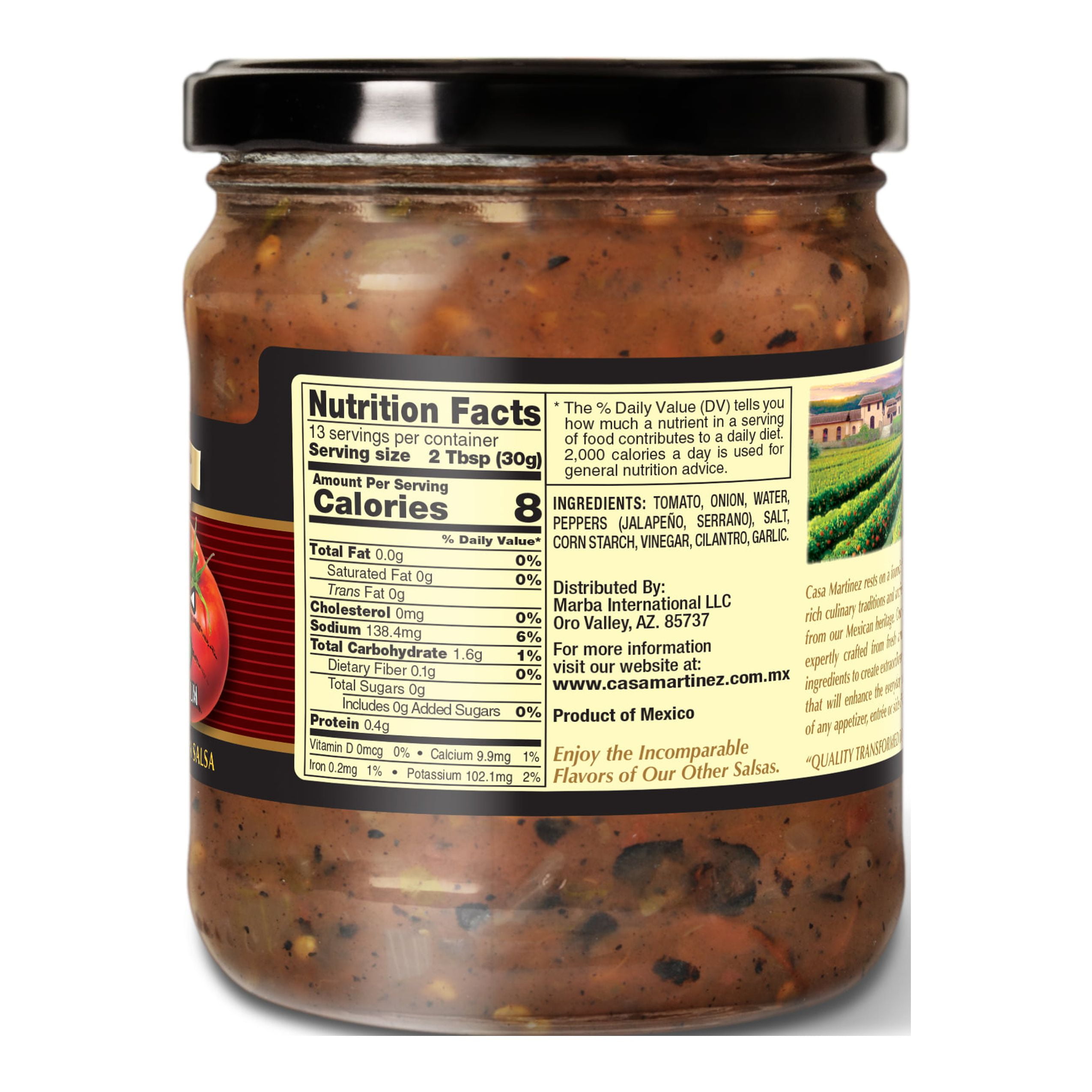 Casa Martinez Medium Fire Roasted Roja Quemada Salsa, 16 oz