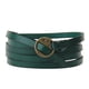 thumbnail image 2 of Brazalete de cuero Hugo Pulsera de múltiples capas Verde, 2 of 5