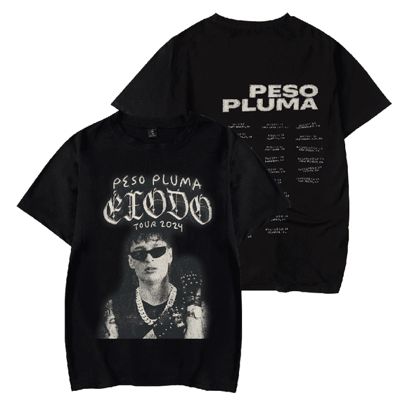 Peso Pluma ÉXODO 2024 Tour T-shirt Short-sleeved Women Men Fashion Summer Tee