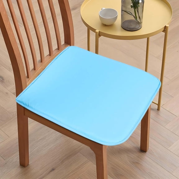 Double Pack Sponge Chair Cushions Solid Color Dining Seat Pads, Thin Fart Cushion for Students Office – Lightweight Polyester Seat Support for Home Restaurant