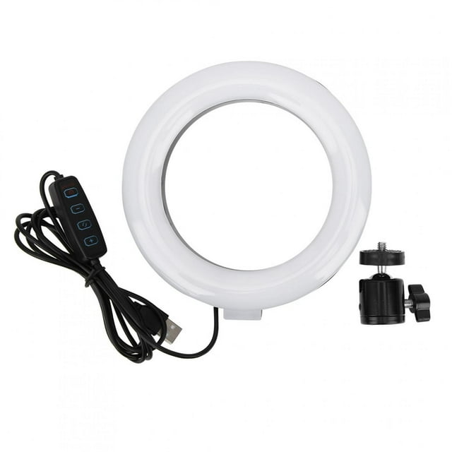 Luz de relleno de vídeo, luz de anillo de transmisión en vivo de 6 pulgadas Luz de anillo en vivo construida para profesionales Jadeshay A