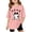 Pink, variant on Girls Tops for Kids Casual Graphic Tee with Short Sleeves Soft Blend Comfortable Everyday Wear for School and Play, 11-12 Years, Purple