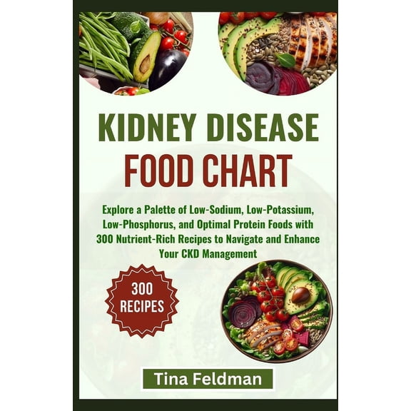 Healthy and Easy Kidneys Diet: Kidney Disease Food Chart: Explore a Palette of Low-Sodium, Low-Potassium, Low-Phosphorus, and Optimal Protein Foods with 300 Nutrient-Rich Recipes to Navigate and Enhan