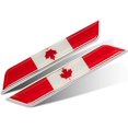 thumbnail image 1 of HSHDLDF Car Styling 3D Aluminum Epoxy National Flag Logo Emblem Sticker Metal Decal Badge Auto Exterior Accessory (Canada Silver), 1 of 3