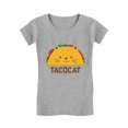 thumbnail image 1 of Tstars Cat Lovers Shirt TacoCat Spelled Backwards is Taco Cat Girls Fitted Kids T Shirt, 1 of 4