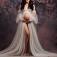 thumbnail image 2 of Lightweight Polyester Maternity Long Dress for Comfortable Pregnancy Photo Shoots Feature Stretchy Breathable Fabric, 2 of 7