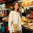 thumbnail image 4 of Small Crossbody Sling Bag for Phone, Lightweight Nylon and Polyester, Adjustable Shoulder Strap, Compact 19 x 13 x 4 cm, Multiple Solid Colors for Daily Use and Outdoor Activities, 4 of 6