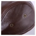 thumbnail image 3 of Classic Beret Caps Men Warm Genuine Leather Caps Windproof Duckbill Hat Burgundy Winter Flat Hats ,Classic Design, 3 of 5