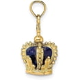 thumbnail image 2 of 14K Yellow Gold 3-D w/Enamel Crown w/Cross On Top Charm - 20.9mm, 2 of 7