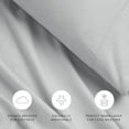 thumbnail image 4 of Light Gray 4 Piece 100% Cotton Flannel Deep Pocket Sheet Set, King, by Noble Linens, 4 of 8