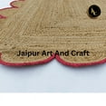 thumbnail image 7 of Jaipur Art And Craft Scalloped Hand Braided Beige Pink Border Runner Jute Area Rug (2.6x10 Sq ft), 7 of 7