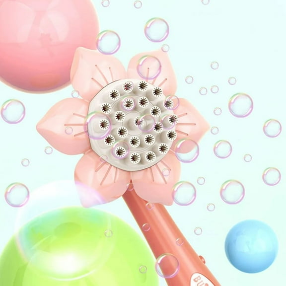 ToyKingdee Sunflower Electric Machine Making Shape Indoor Shaped Pink Creative Activities Blowing Multi-Holes for Games Gift Home Shop Wand Funny Favors Portable Wedding