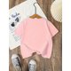 thumbnail image 2 of [Camiseta divertida de hermana mayor] Camiseta informal de verano para niña, suave y cómoda | Estampado divertido de "Promoted to Big Sister", colores pastel arcoíris, cuello redondo, perfecta para d, 2 of 7