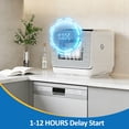 thumbnail image 3 of Sunvivi Portable Countertop Dishwasher 18", 152oz Built-in Water Tank, 6 Wash Programs, Energy Star, Delay Start for Apartments & RV, 3 of 8