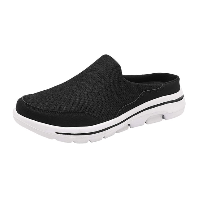 Mules for Women Breathable Mesh Walking Mules Sneakers Open Back Slip on Shoes