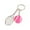 Hot Pink, variant on Tennis Alloy Keychain - Mini Sports Equipment Souvenir, Durable Metal Pendant, Gift for Sports Fans