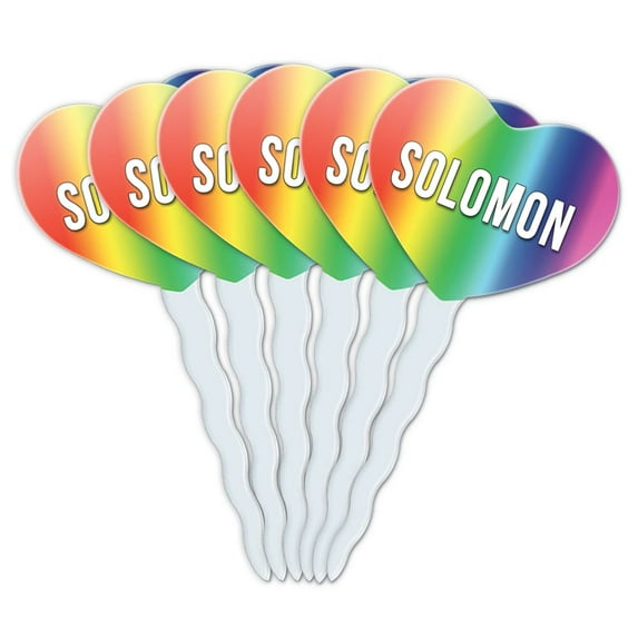 Solomon Heart Love Cupcake Picks Toppers - Set of 6