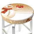 thumbnail image 6 of Goofa Christmas Snowman Gift Printed Stool Covers Round, Waterproof Round Bar Stool Covers Anti-Slip Round Bar Stool Seat Cover with Elastic Bands Durable -, 6 of 7