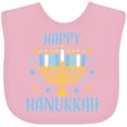 thumbnail image 3 of Inktastic Happy Hanukkah with Menorah and Stars Boys or Girls Baby Bib, 3 of 4