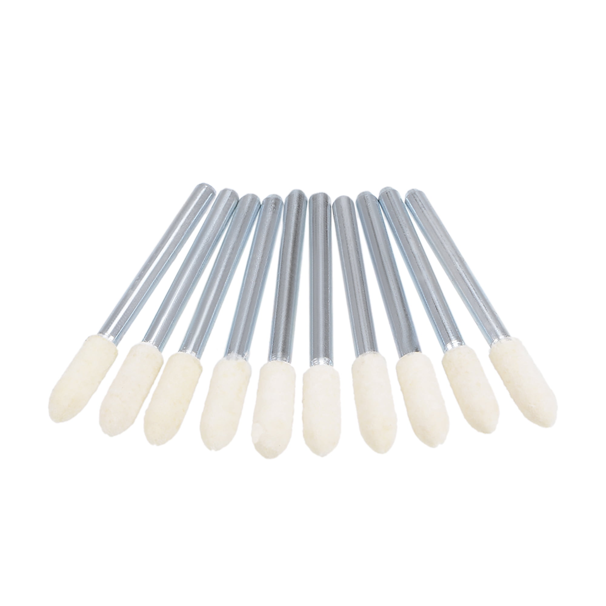 Haobase 100pcs 13mm Wool Felt Polishing Buffing Round Wheel Shank for Rotary Tool Nuclear Carving Jade Ivory Glass Metal Jewelry