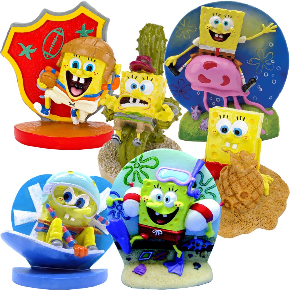 Spongebob Action Figures Aquarium Ornament Set