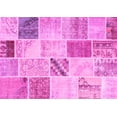 thumbnail image 1 of Ahgly Company Indoor Rectangle Patchwork Pink Transitional Area Rugs, 7' x 10', 1 of 4