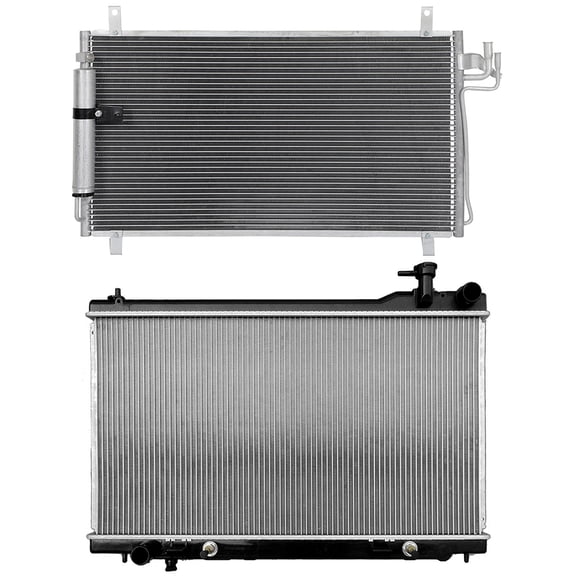 cciyu Aluminum Radiator Replacement 2003-2007 for Infiniti for G35 Plastic Radiator Auto Parts Complete radiator Radiator Engine Coolant Radiator Assembly Radiator