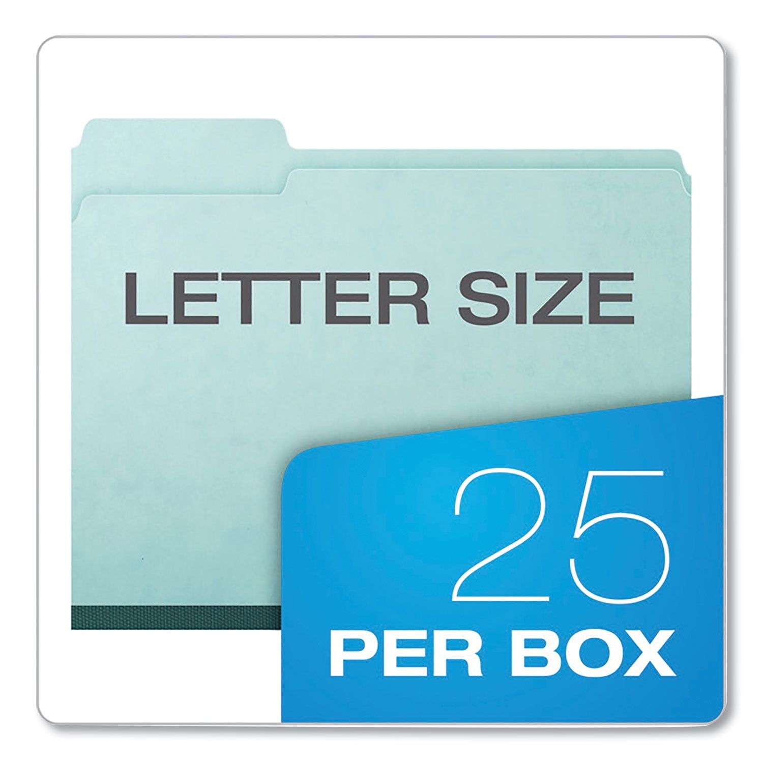 Pendaflex 9200T-1/3 Pressboard Expanding File Folders, 1/3 Cut Top Tab, Letter, Blue, 25/Box