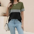 thumbnail image 7 of Runfenguu Womens Plus Size T Shirts Crew Neck Color Stripe Shirts Short Sleeve Top Casual Summer Tshirts Loose Fits Tee, 7 of 7