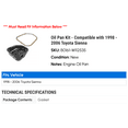 thumbnail image 2 of Oil Pan Kit - Compatible with 1998 - 2006 Toyota Sienna 1999 2000 2001 2002 2003 2004 2005, 2 of 2