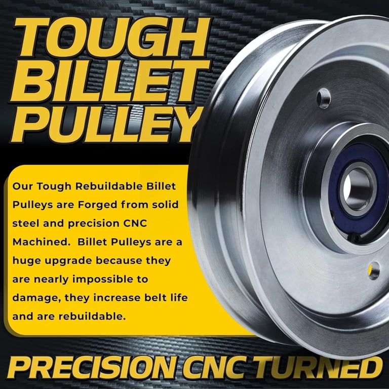 BIGBearing Rebuildable Billet Idler Pulley 3-Pack for Hustler (2