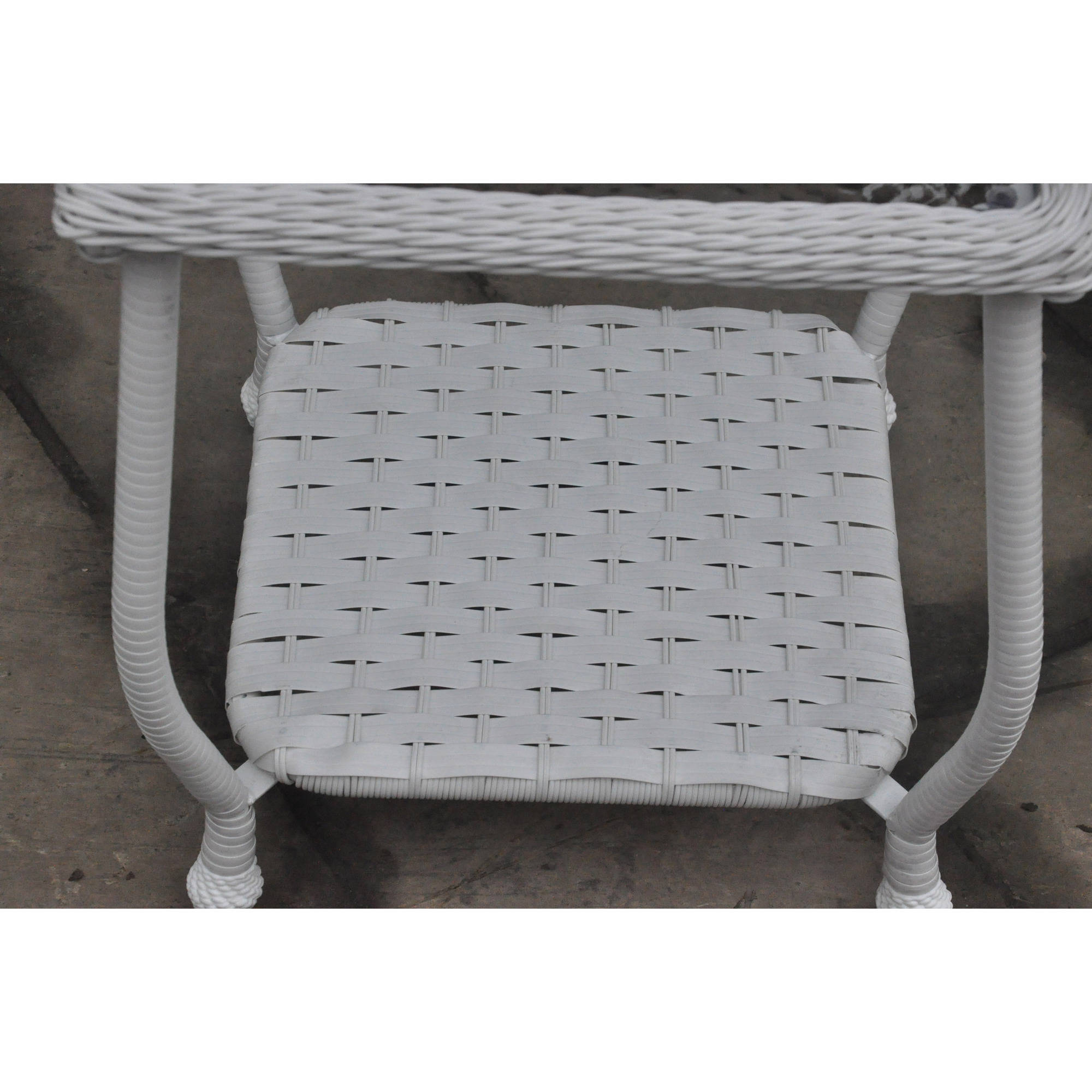 Mainstays Wicker Side Table, White - image 4 of 4