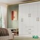 thumbnail image 2 of Ropero Closet 6 Puertas Con 2 Cajones Color Blanco Madera MDP Mueble Organizador KingsHouse blanco, 2 of 9
