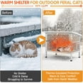 thumbnail image 3 of PETSCOSSET Outdoor Cat House Insulated Feral Cat House with Openable Roof, 3 of 9