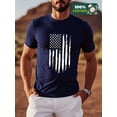 thumbnail image 3 of Whichone Men's USA Flag Graphic T-shirt Casual Cotton Blend Tops For 4th of July Independence Day, 3 of 7