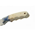 thumbnail image 3 of SZCO Supplies 8" Bone and Resin Handled Seaside Fixed Blade Outdoor Knife with Sheath, White/Blue, 3 of 8
