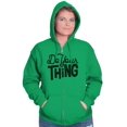 thumbnail image 5 of Cute Gym Workout Do Your Thing Saying Zip Hoodie Sweatshirt Women Brisco Brands M, 5 of 6