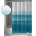 thumbnail image 3 of Shower Curtain, Abstract Gradient Turquoise Stripe Waterproof Shower Curtain Set with Hooks for Bathroom Showers,Stalls and Bathtubs,36x72In Modern Watercolor Striped, 3 of 9
