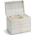 thumbnail image 1 of Joyero Vlando, soporte grande para joyas de 4 capas, color beige, 1 of 7