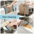 thumbnail image 2 of Yayeee 6 Pack Kitchen Dish Cloths for Washing Dishes Soft Absorbent Microfiber Towels, Geometric Stripes, 2 of 9