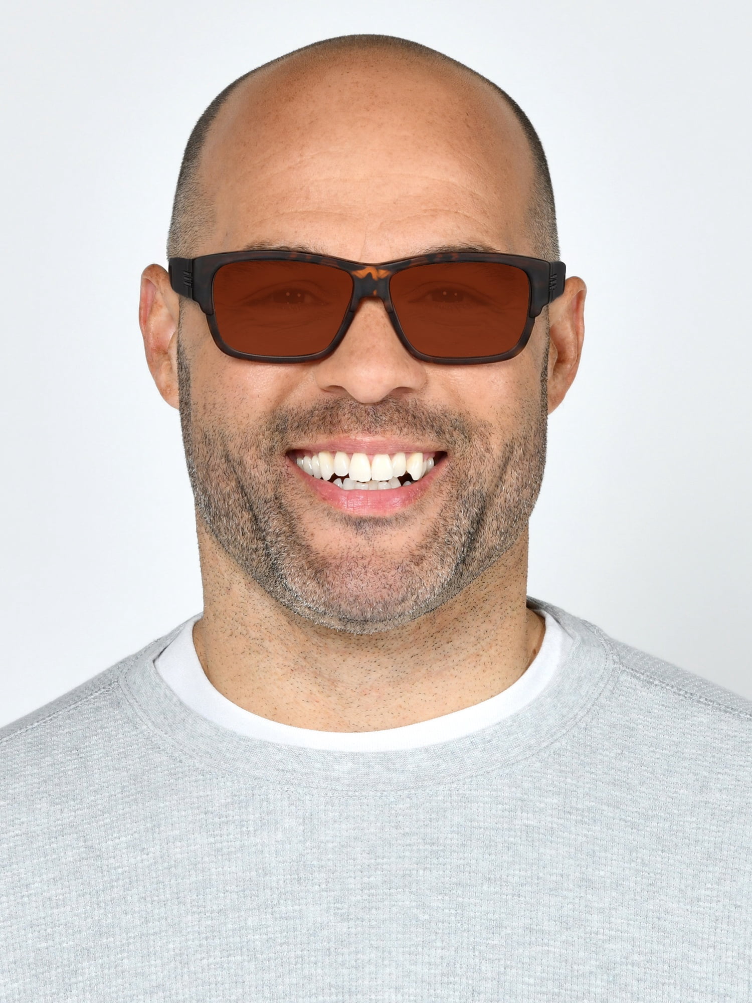 Foster Grant® Solar Shield® Black Rectangle Fitsover Unisex Sunglasses