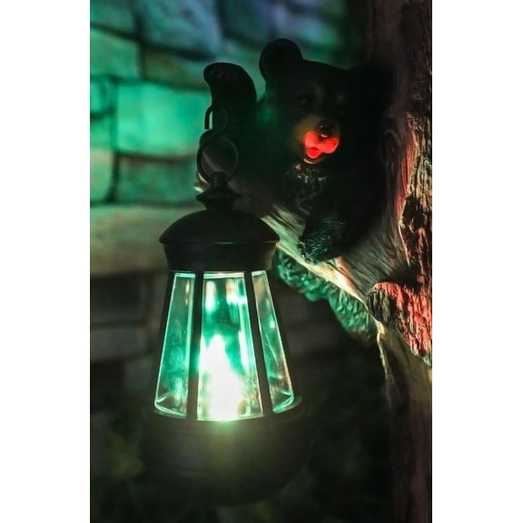 Ebros Gift Set of 2 Plastic Solar Hanging Colorful LED Lantern Lights 5.5"H