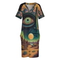 thumbnail image 3 of Vestido largo de psilocibina con bolsillos para mujer, novedad de verano., 3 of 6