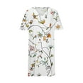 thumbnail image 4 of RQYYD Plus Size Tshirt Dress for Women Floral Print High Waist Soft Comfy Casual Fit City Walk Sundress with Pockets, 4 of 5