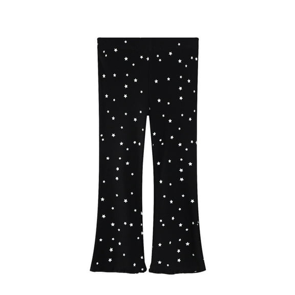 FYDUU Girls Leggings Flare Pants Toddler Girl's Pants Casual Bootcut Trousers Star Print Comfortable Stretchy Long Pants Kids Fall Fashion Trousers 1-2 Years